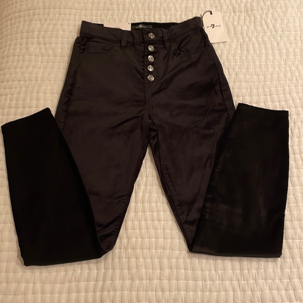 CLEARANCE NWT 7 for all mankind BLACK VELVET SUPER SKINNY size 25